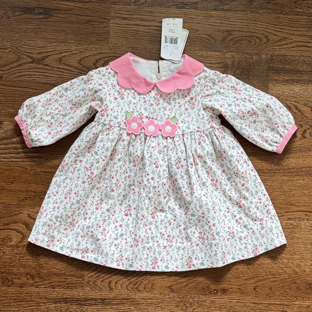 Florence Eiseman New With Tags Floral Ruffle Collar Dress